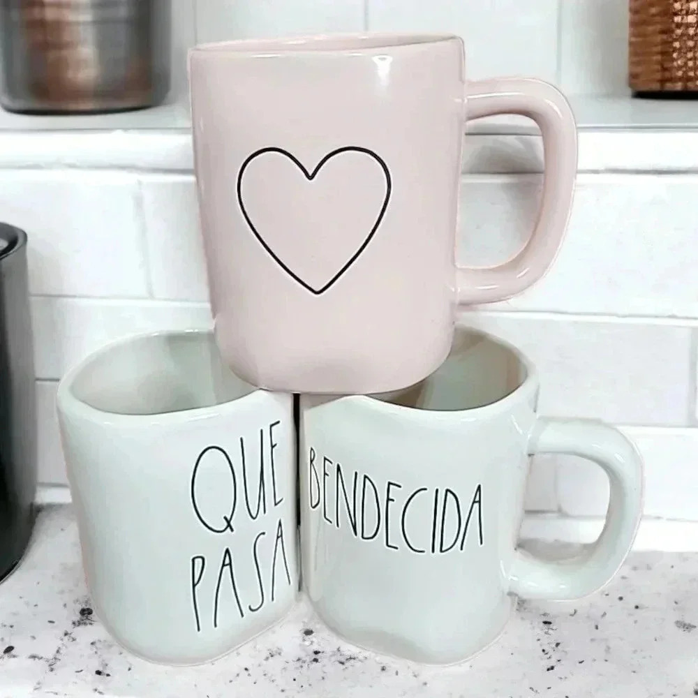 Rae Dunn Coffee Mugs. 3 piece